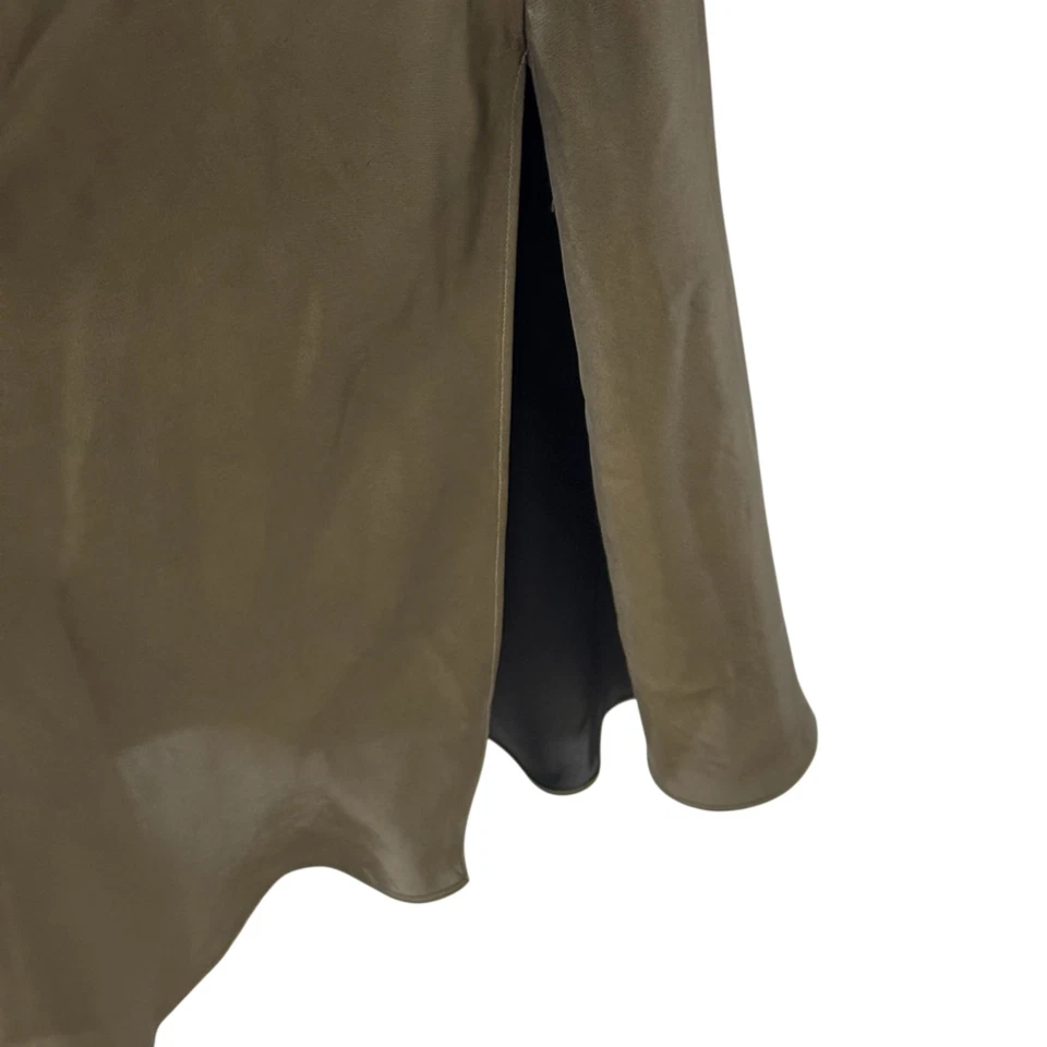 Vestido sin Mangas All Saints Hadley Metálico Dorado Talla 2 LEER Columna Midi Fiesta Foto 3 de 4