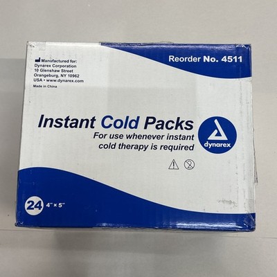 Dynarex Disposable Ice Packs Instant Cold Packs First Aid Swelling Sprains 24ct