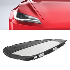 Right Headlight Lens Cover Compatible with Tesla Model 3 2024-2025 Clear Black