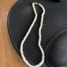 16" Puka Shell Tropical Beach Surfer Necklace with barrel clasp