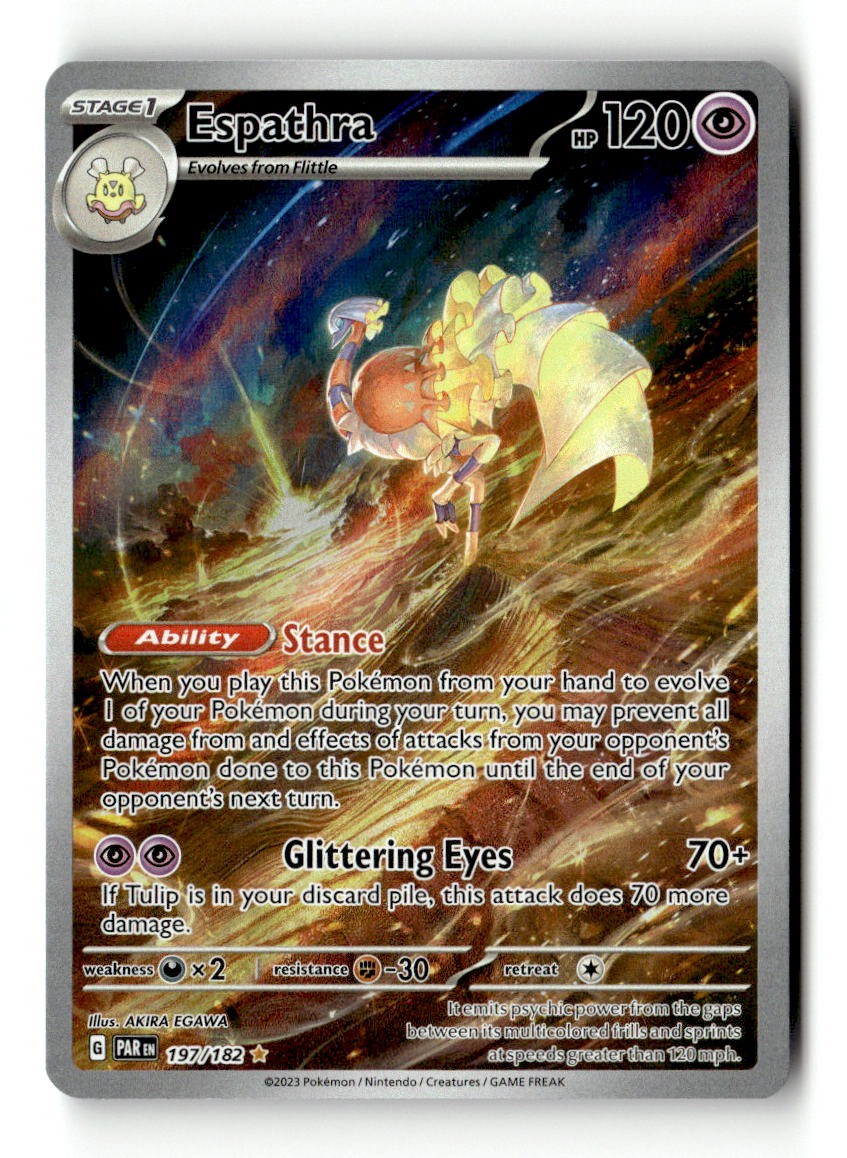 Espathra 197/182 Illustration Rare Paradox Rift Pokemon Near Mint