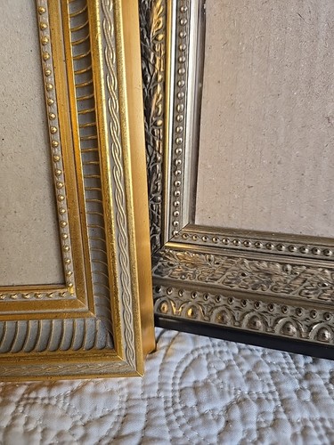 Lot Of 6 GOLD-Tone PICTURE FRAMES Mixed Sizes 5x7 8x10 4×6 4×4 Easle Standing - Picture 6 of 9