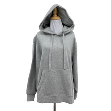 Athleta Sweatshirt Womens L Large Gray 24/7 Hoodie Fleece Lined Heather Pullover