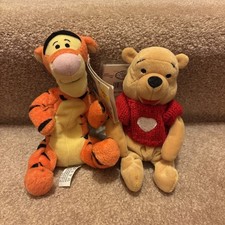 Lot Of 2 Vintage plush Disney Tigger and Winnie the Pooh bean bag friends