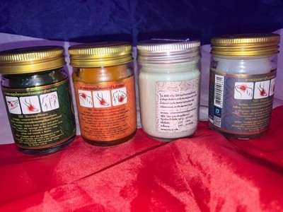 Thai Traditional Herbal Balm 4 Pack - Great for Body Aches and Pains