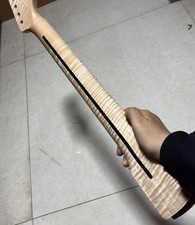 left hand 22Frets gloss Natural color Flame Maple Electric guitar Neck DIY parts
