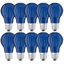 10 x Osram LED Filament A60 Birne 1,6W E27 136lm Decor Deko Lampe Licht Blau