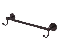 Allied Brass P1000-41-18-HK-ABZ 18" Towel Bar with Hooks Antique Bronze