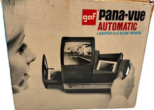 Vintage GAF Pana-Vue Automatic Lighted 2x2 Slide Viewer in Original Box