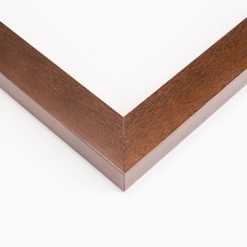 Photo Size Simple Brown Picture Frame - UV Acrylic, Backing, Hanging Hardware