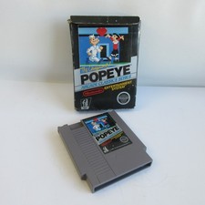 Popeye (Nintendo Entertainment System, 1986) Box and game NES