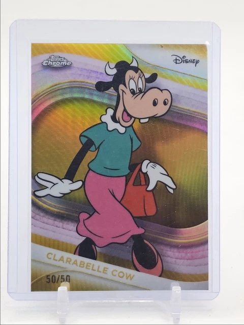 Clarabelle Cow 2025-26 Topps Chrome Disney Gold Refractor 50/50 Q5859