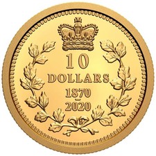 2020 $10 Dominion of Canada - 1/4oz .999 Fine Pure Gold Coin