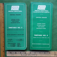 Penn Central RR PCRR 2 ETTs  Central Region #3 April 27 1969 & #4 May 1 1970