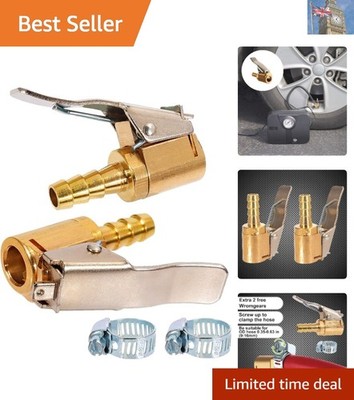 Secure Messing Reifenfüller Luftfutter Set - Schnell aufblasbar für 6mm Schläuche (2 Stück)