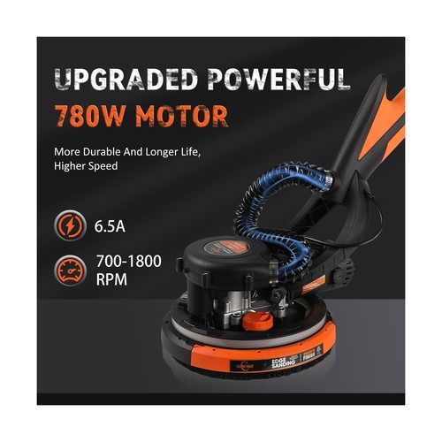 Foldable Drywall 780W 6.5A Motor Dustless Dry wall Sander Variable 900 ...