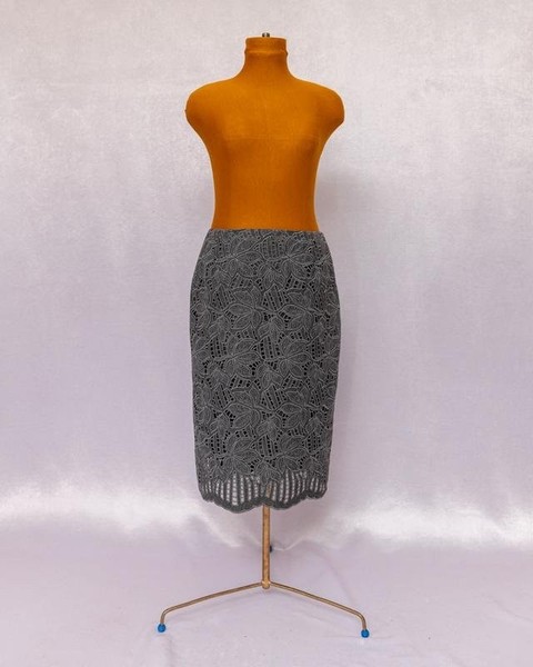 Women Hobbs Skirt Grey Polyester L