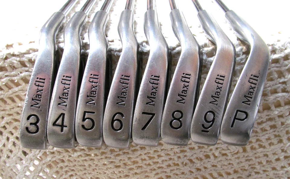 Juego de 8 piezas de hierro MaxFli TOUR LTD punto negro (3 - PW) diestro ~ varillas de acero rígidas flexibles Foto 3 de 4