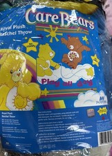 BRAND NEW OFFICIAL CARE BEARS TWIN SIZE ACRYLIC 60X80 BLANKET