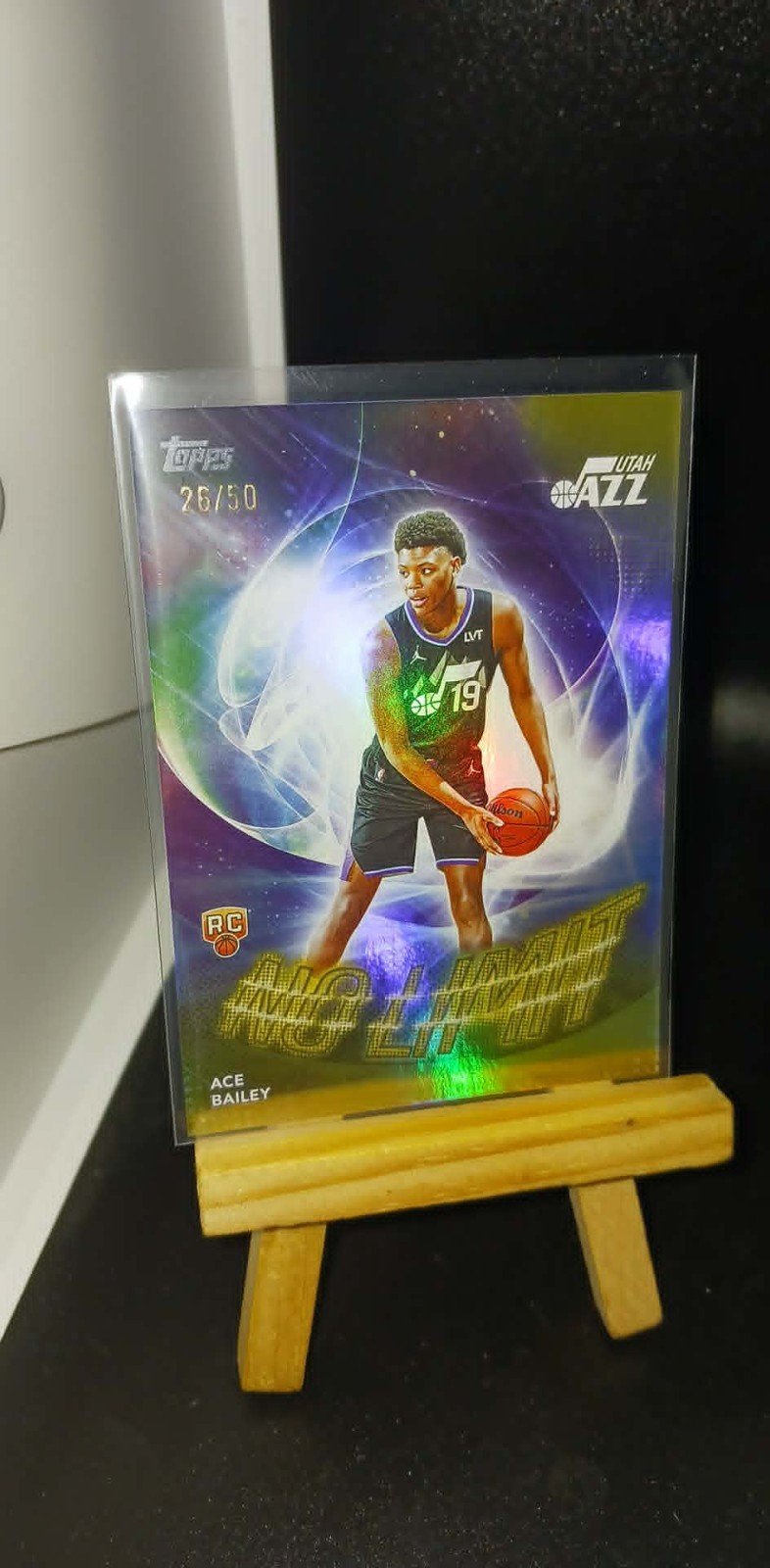 ACE BAILEY UTAH JAZZ 2025-26 Topps Flagship RC Rookie No Limit Gold #'D /50
