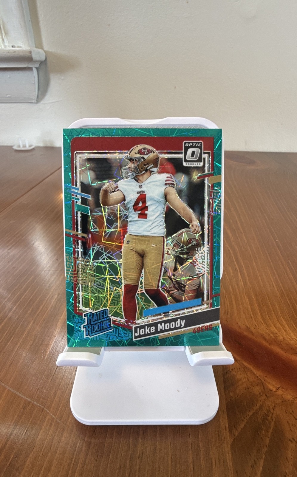 Jake Moody Panini Donruss Optic #289 Teal Velocity