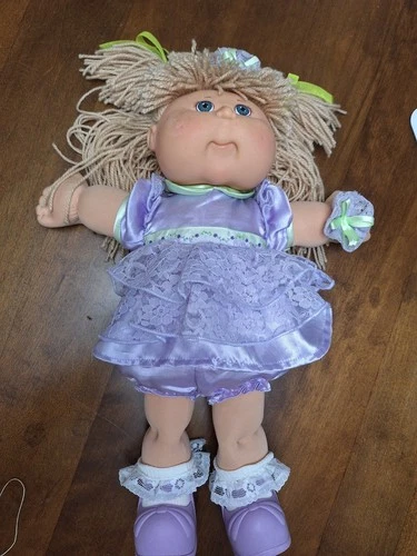 Vtg CPK  PLAY ALONG~18" Tall~2004~PA-4~Dimples~Diaper~Party Dress~Blonde~  #1792