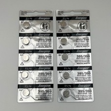 10 Energizer 395 SR927W Silver Oxide 1.55V Low Drain Coin Cell Batteries