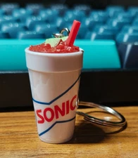 Sonic Cherry Limeade Drink Novelty Keychain
