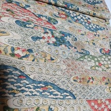 Boro Japanese Old Cloth Japan Vintage Floral And Wave Pattern Kimono