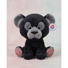 Nanco Black Panther Plush 12 Inch Stuffed Animal Big Eyes Grey Accents New