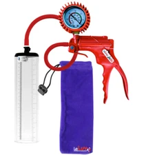 LeLuv JacVac Handle Penis Pump, 9"/12" Thick-Walled Cylinders, NPT Gauge Options