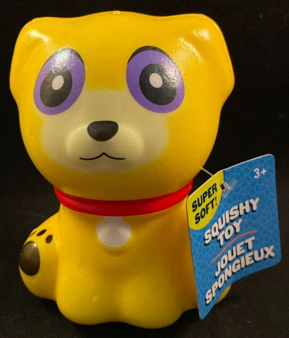 Yellow Puppy Dog Squishy Toy Super Soft Approx. 4 3 4