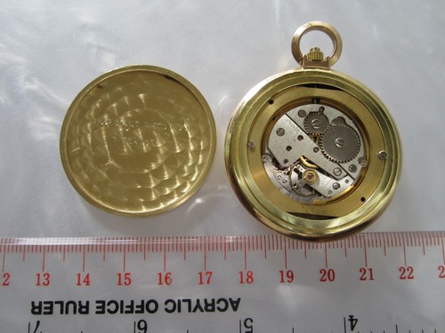 VINTAGE 14K SOLID ROSE & YELLOW GOLD CASE MAJESTIME FRANCE POCKET WATCH 52g - Picture 12 of 24
