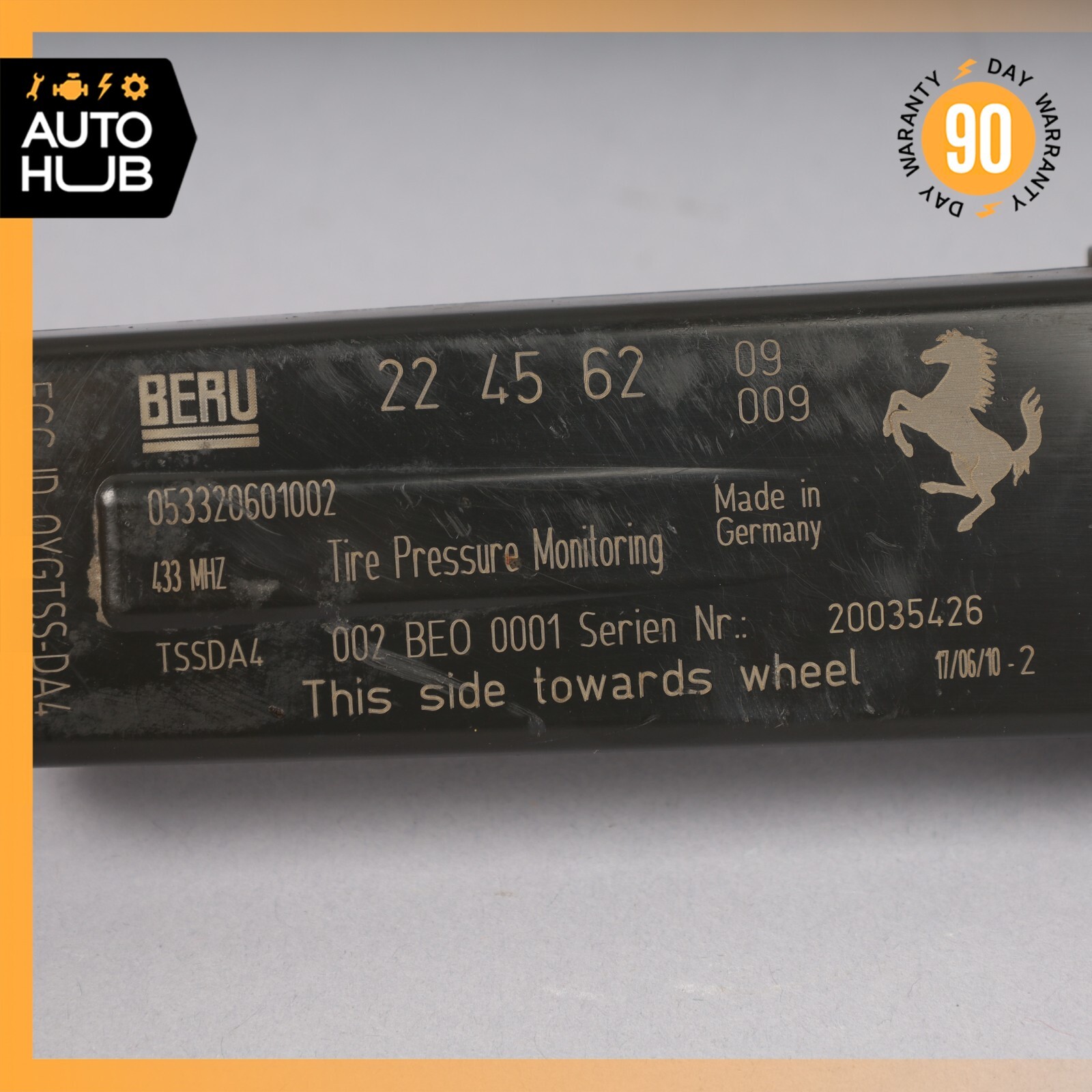 05-13 Maserati Quattroporte M139 Tire Pressure Monitor Sensor 224562 OEM