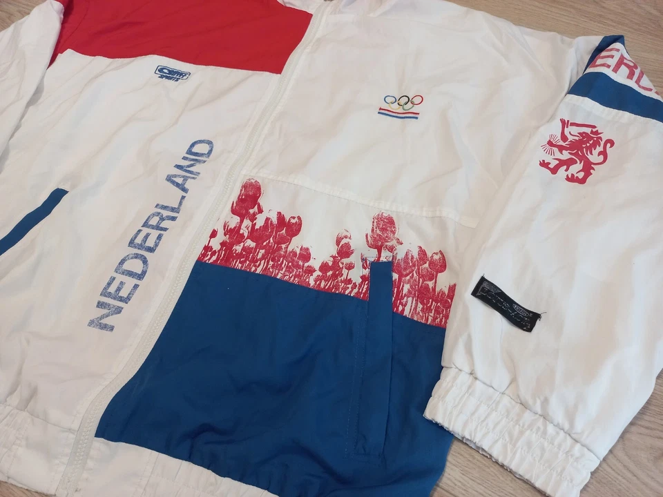 Винтажный 80-х/90-х годов Нидерландов олимпийской команды куртка Cruyff Sports футбол XXL - Изображение 3 из 4