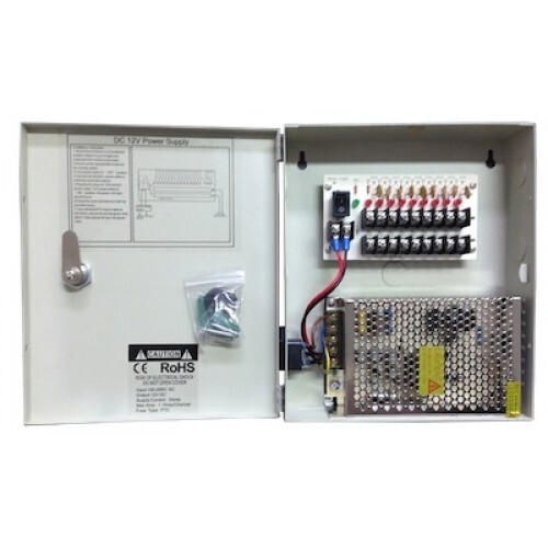 Alimentatore 12V 20A BEMAX BA-2000 per Telecamere | 18 Uscite Protette
