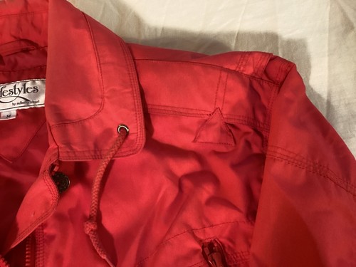 Lifestyles by Mulberry Street Red Women's Jacket Size M with Zipper and Pockets - Picture 6 of 17