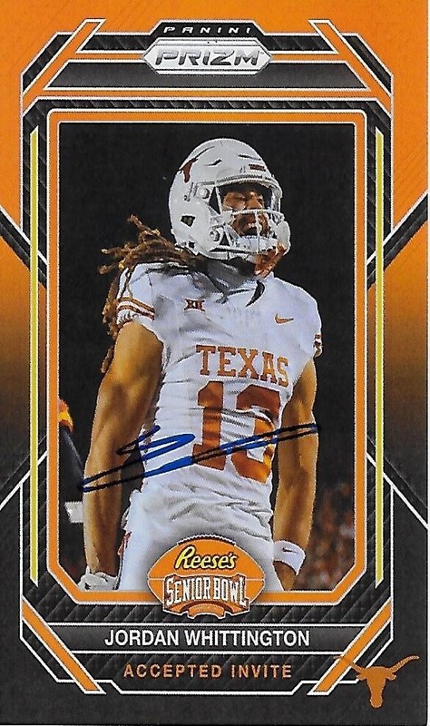 2024 SENIOR BOWL TEXAS LONGHORNS JORDAN WHITTINGTON LOS ANGELES RAMS Rc AUTO
