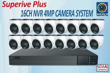 Superlive Plus 16CH Camera System 16CH 4K NVR with 4TB HDD  16x 4MP PoE Camera