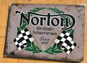 Norton Motor Cycles advertising vintage retro signs repro wall art