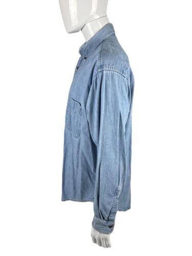 LL Bean Mens Large Denim Jacket Blue Vintage Made In Canada 100% Cotton - Picture 3 of 12
