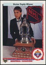 1990-91 Upper Deck Patrick Roy Vezina Trophy Winner Montreal Canadiens #207