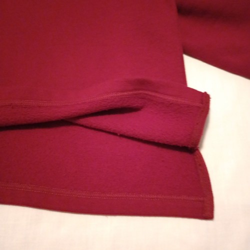 Women's Collared Sweatshirt Size L Maroon Long Sleeve Straight Zip Henley, EUC - Picture 16 of 19