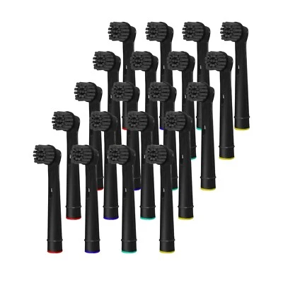 ONDOMED 20x Aufsteckbürsten für Oral B Ersatzbürsten Bürstenköpfe Zahnbürsten SCHWARZ