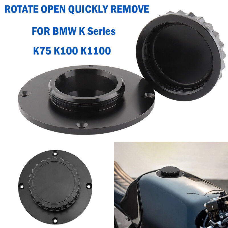 CNC Fuel Tank Gas Cap Cover Rotate Quickly Remove Set For BMW K100 K75