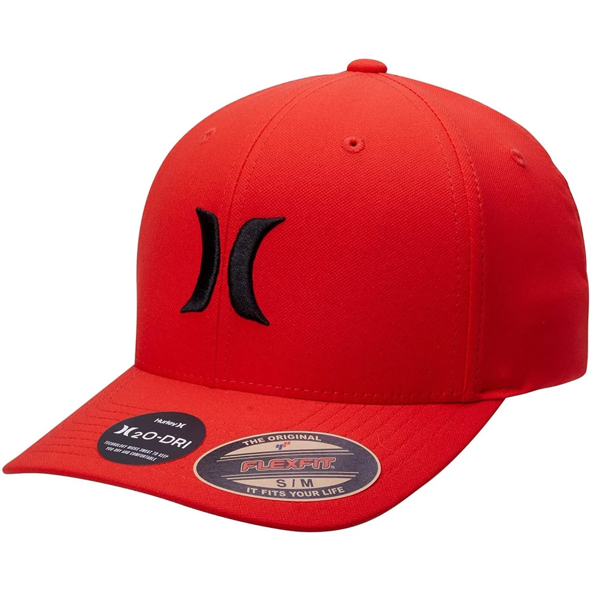 Hurley H2O Fit on eBay | Red Hat Cap Black L/XL Flex by Fit Dri size Yupoong