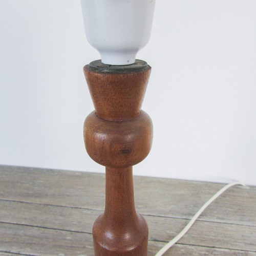 Vintage Teak Wooden Table Lamp Base Mid-Century Modern c1960s MCM Modernist - Imagen 9 de 10