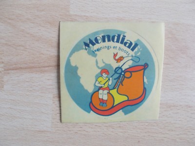 Autocollant Vintage Mondial 1982 - Ballon De Foot - Fabriqué En Italie