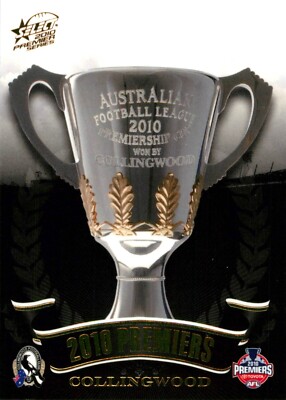 2010 COLLINGWOOD MAGPIES AFL Premiers Card PREMIERSHIP CUP