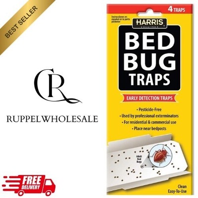 Harris Bed Bug Early Detection Glue Traps (4/Pack)
